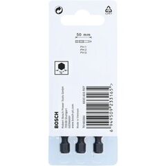 Schrauberbit-Packs Impact Control Phillips Bosch Impact Control PH-Power-Bits, 3‑teilig, für Schraubendreher 12377054