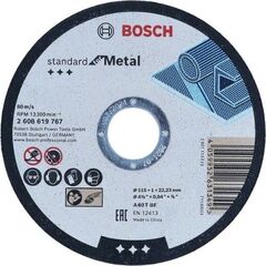  Standard for Metal Trennscheiben mit gerader Ausführung, 22,23-mm-Bohrung für kleine Winkelschleifer Bosch Trennscheibe gerade, Standard for Metal 115 mm, 22.23 mm. 12377231