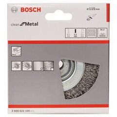  Gewellte Scheibenbürsten Clean for Metal für Winkelschleifer Bosch Scheibenbürste, 115 mm, gewellter Stahldraht, für kleine Winkelschleifer 12377423