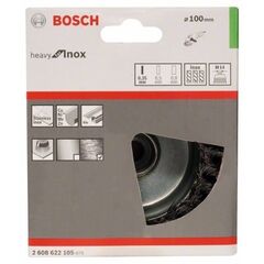  Gezopfte Topfbürsten Heavy for Inox für Winkelschleifer Bosch Topfbürste 100 mm, gezopfter rostfreier Stahldraht, für kleine Winkelschleifer 12377412