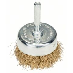  Gewellte Topfbürste Clean for Metal für Bohrer, vermessingt, zylindrischer Schaft 6 mm Bosch Topfbürste 50 x 0,2 mm, gewellter Draht, vermessingt, für Dreh- und Schlagbohrer 12377441