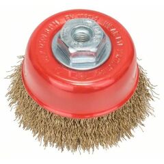 Clean for Metal Gewellte Topfbürsten mit M10-Gewinde für Winkelschleifer, vermessingt Bosch Topfbürste 75 mm, gewellter Draht, vermessingt, für kleine Winkelschleifer 12377419