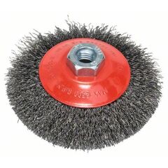  Clean for Metal Gewellte Pinselbürste für Winkelschleifer Bosch Kegelbürste, 115 mm, gewellter Stahldraht, für kleine Winkelschleifer 12377430