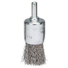  Clean for Inox Gewellte Pinselbürste für Bohrer Bosch Pinselbürste, 25 x 0,3 mm, gewellter Draht, Edelstahl, für Dreh- und Schlagbohrer 12377469