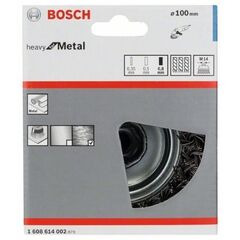  Gezopfte Topfbürsten Heavy for Metal mit M14-Gewinde für Winkelschleifer Bosch Topfbürste, 100 mm, gezopfter Stahldraht, für kleine Winkelschleifer 12377404