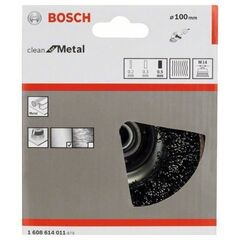  Gewellte Topfbürste Clean for Metal mit M14-Gewinde für Winkelschleifer Bosch Topfbürste, 100 mm, gewellter Stahldraht, für kleine Winkelschleifer 12377408