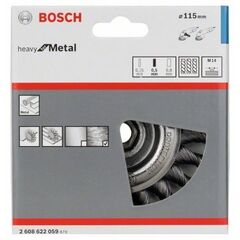  Gezopfte Scheibenbürsten Heavy for Metal für Winkelschleifer Bosch Scheibenbürste, 115 mm, gezopfter Stahldraht, für kleine Winkelschleifer 12377422