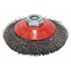  Clean for Metal Gewellte Pinselbürste für Winkelschleifer Bosch Kegelbürste, 100 mm, gewellter Stahldraht, für kleine Winkelschleifer 12377431