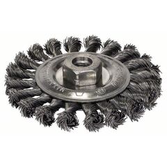  Gezopfte Scheibenbürsten Heavy for Metal für Winkelschleifer Bosch Scheibenbürste, 115 mm, gezopfter Stahldraht, für kleine Winkelschleifer 12377422