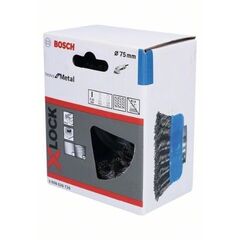  Gezopfte Topfbürsten Heavy for Metal für X-LOCK Winkelschleifer Bosch X-LOCK Topfbürste 75 mm, gezopfter Stahldraht, für kleine Winkelschleifer 12377399