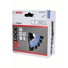  Gezopfte Scheibenbürsten Heavy for Metal für X-LOCK Winkelschleifer Bosch X-LOCK Scheibenbürste 115 mm, gezopfter Stahldraht, für kleine Winkelschleifer 12377421