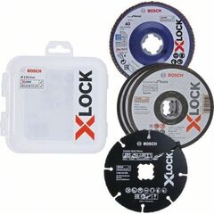  X-LOCK Schneid‑ und Schleifset Bosch X-LOCK Trenn- und Fächerschleifscheiben-Set, 125 mm, CMW, für kleine Winkelschleifer 12372253