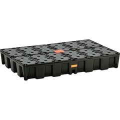  PE-Kleingebinde-/Laborwannen HD Cemo PE-Auffangwanne 120 HD m. PE-Rost u. Zulassung, 120 x 80 x 18 cm 12383532