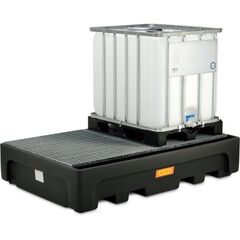  IBC-Auffangwannen aus PE Cemo IBC-Auffangwanne 1100/2-PE, m. Stahlgitterrost verzinkt, 223 x 146 x 46 cm 12383472