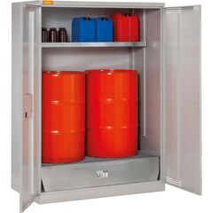  160 - Schadstoffsammelstation Cemo Fassschrank inkl. Wannenboden & Bodenauffangwanne 210 l, 140x84x195 cm 12383745