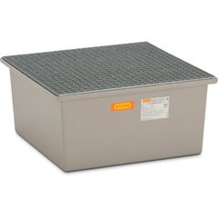  105 - Auffangwannen GFK Cemo GFK-Auffangwanne 220 l m. verz. Gitterrost, m. Zulassung, 85x85x40 cm 12383690