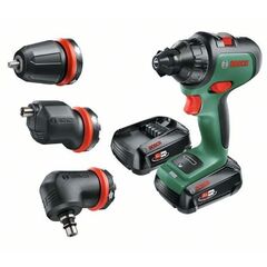  18-V-POWER FOR ALL-Akkusystem Bosch Akku-Zweigang-Bohrschrauber AdvancedDrill 18: 2x Akku, Winkel-, Exzenteraufsatz 12377540