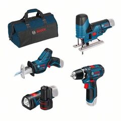  Profi-Sets Bosch 4er-Werkzeug-Set 12V: GSR + GSA + GST + GLI + 2 x GBA 12V 2.0Ah + GAL 12377792