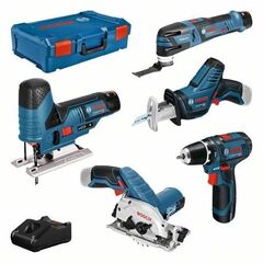  Profi-Sets Bosch 5er Werkzeug-Set 12V: GSR + GST + GOP + GKS + GSA + 3x GBA 3,0Ah + GAL + XL-BOXX 12377791