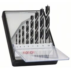  Holzspiralbohrer-Sets mit zylindrischem Schaft Bosch 8-tlg. Holzspiralbohrer-Set, Robust Line, 3–10 mm, für Bohrmaschinen 12370667