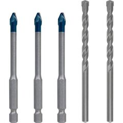  EXPERT HEX-9 HardCeramic Bohrer-Sets Bosch EXPERT HEX-9 HardCeramic Bohrer Mixed Set, 6 mm, 5-tlg., für Dreh- und Schlagbohrer 12370335