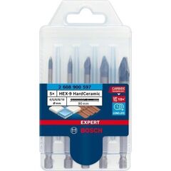  EXPERT HEX-9 HardCeramic Bohrer-Sets Bosch EXPERT HEX-9 HardCeramic Bohrer-Set, 4/5/6/8/10 mm, 5-tlg., für Dreh- und Schlagbohrer 12370337