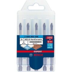  Bohrer-Sets EXPERT HEX-9 HardCeramic Bohrer-Sets Bosch EXPERT HEX-9 HardCeramic Dachziegel-Bohrer-Set, 5 mm, 5-tlg., für Dreh- und Schlagbohrer 12370336