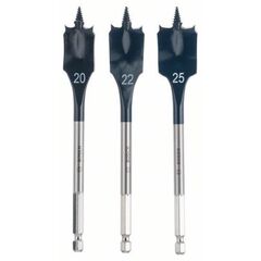  Flachfräsbohrer-Sets SelfCut Speed Bosch 3-tlg. Flachfräsbohrer-Set, SelfCut Speed, 20/22/25 mm, für Dreh- und Schlagbohrer 12370689