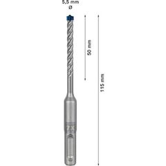  EXPERT SDS plus-7X Hammerbohrer Bosch EXPERT SDS-plus-7X Hammerbohrer, 5,5 x 50 x 115 mm, für Bohrhämmer 12370790