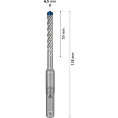  EXPERT SDS plus-7X Hammerbohrer Bosch EXPERT SDS-plus-7X Hammerbohrer, 6,5 x 50 x 115 mm, für Bohrhämmer 12370743