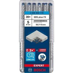  EXPERT SDS plus-7X Hammerbohrer Bosch EXPERT SDS-plus-7X Hammerbohrer, 5 x 50 x 115 mm, 30-tlg., für Bohrhämmer 12370798