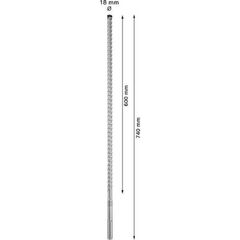  EXPERT SDS max-8X Hammerbohrer Bosch EXPERT SDS-max-8X Hammerbohrer, 18 x 600 x 740 mm, für Bohrhämmer 12370861