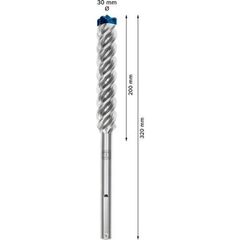 EXPERT SDS max-8X Hammerbohrer Bosch EXPERT SDS-max-8X Hammerbohrer, 30 x 200 x 320 mm, für Bohrhämmer 12370841
