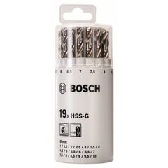  HSS-G DIN 338 Metallbohrer-Sets Bosch 19-tlg. Metallbohrer-Set HSS-G, DIN 338, 135° im Kunststoffrohr, 1–10 mm, für Bohrmaschinen 12372089