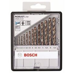  Bohrer-Sets HSS-Co Metallbohrer-Sets DIN338 Bosch 13-tlg. Metallbohrer-Set, Robust Line, HSS-Co, 1,5–6,5 mm, für Bohrmaschinen 12372096