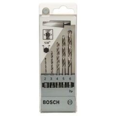  Bohrer-Sets HSS-G DIN 338 Metallbohrer-Sets Bosch 5-tlg. Metallbohrer-Set HSS-G, DIN 338, 2–6 mm, für Bohrmaschinen 12372091