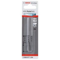  HSS PointTeQ Spiralbohrer mit zylindrischem Schaft Bosch HSS-Spiralbohrer PointTeQ 1,5 mm, für Bohrmaschinen 12371818