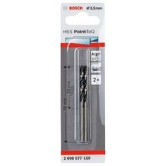  HSS PointTeQ Spiralbohrer mit zylindrischem Schaft Bosch HSS-Spiralbohrer PointTeQ 3,5 mm, für Bohrmaschinen 12371789