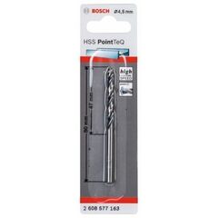  HSS PointTeQ Spiralbohrer mit zylindrischem Schaft Bosch HSS-Spiralbohrer PointTeQ 4,5 mm, für Bohrmaschinen 12371751