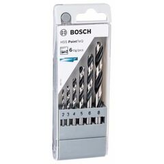  Bohrer-Sets HSS PointTeQ Spiralbohrer-Sets mit Sechskantschaft Bosch HSS-Spiralbohrer-Set PointTeQ, 6-tlg., 2–8 mm, für Bohrmaschinen 12372108