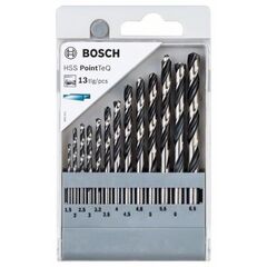  Bohrer-Sets HSS PointTeQ Spiralbohrer-Sets mit Sechskantschaft Bosch HSS-Spiralbohrer-Set PointTeQ, 13-tlg., 1,5–6,5 mm, für Bohrmaschinen 12372111