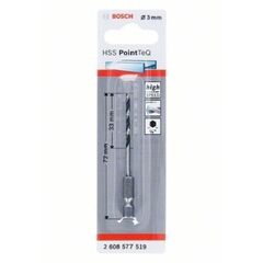  HSS PointTeQ Spiralbohrer mit Sechskantschaft Bosch HSS PointTeQ Sechskantbohrer 3 mm, für Dreh- und Schlagbohrer 12371922