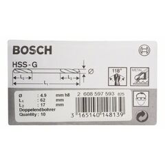  HSS-G-Metallbohrer mit Doppelklingen Bosch Doppelendbohrer, für Bohrmaschinen 12372059