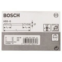  HSS-G-Metallbohrer mit Doppelklingen Bosch Doppelendbohrer, für Bohrmaschinen 12372062
