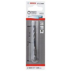  HSS Impact Control Spiralbohrer mit Sechskantschaft Bosch HSS Spiralbohrer mit Sechskantschaft 3,2 mm, für Dreh- und Schlagbohrer 12371945