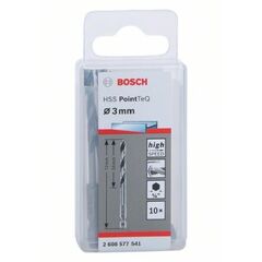  HSS PointTeQ Spiralbohrer mit Sechskantschaft Bosch HSS PointTeQ Sechskantbohrer 3 mm, 10-tlg., für Dreh- und Schlagbohrer 12371929