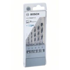  Metallbohrer HSS PointTeQ Spiralbohrer-Sets mit Sechskantschaft Bosch 5-tlg. HSS PointTeQ Sechskantbohrer-Set, 2–6 mm, für Dreh- und Schlagbohrer 12372103