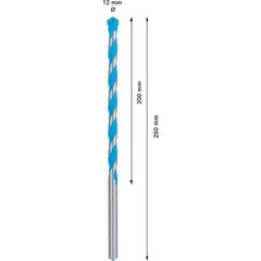  EXPERT CYL-9 MultiConstruction Bohrer Bosch EXPERT CYL-9 MultiConstruction Bohrer, 12 x 200 x 250 mm, für Dreh- und Schlagbohrer 12372150