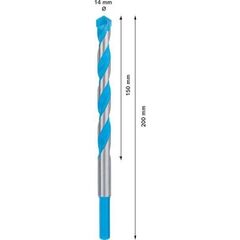  EXPERT CYL-9 MultiConstruction Bohrer Bosch EXPERT CYL-9 MultiConstruction Bohrer, 14 x 150 x 200 mm, für Dreh- und Schlagbohrer 12372142
