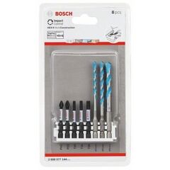  Schrauberbit- und Steckschlüssel-Sets HEX-9 MultiConstruction und Impact Power Bit Mixed Sets Bosch Hex-9 MultiConstruction, 5/6/8 mm; Impact Power-Bit, 50 mm PH2, PZ2, T20, T25, T30, für Schlagschrauber 12372249